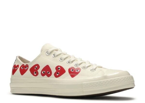 RÉPLICA CONVERSE COMME DES GARÇONS PLAY X CHUCK 70 LOW TOP 'MULTI HEART' - Imagen 2