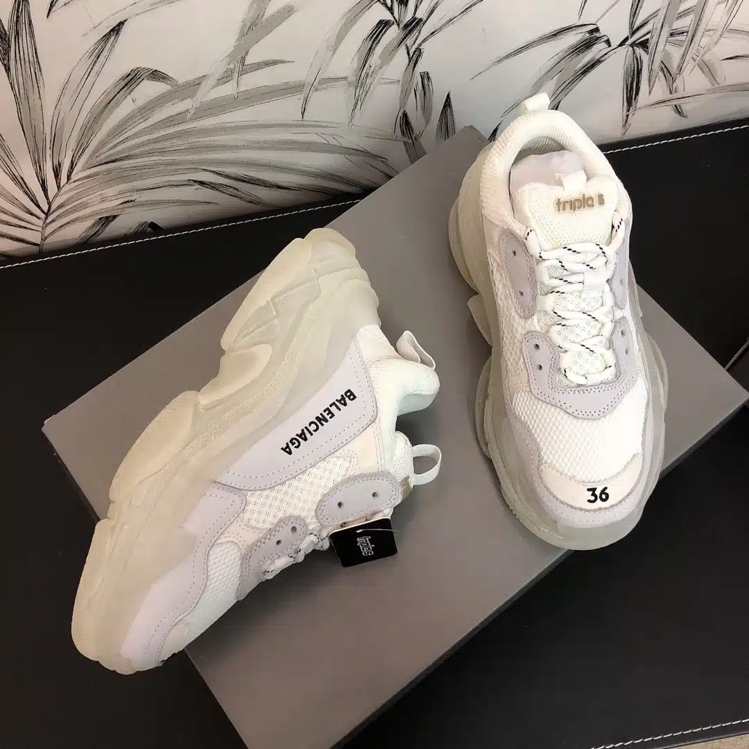 RÉPLICA BALENCIAGA TRIPLE S CLEAR BLANCAS - Imagen 2