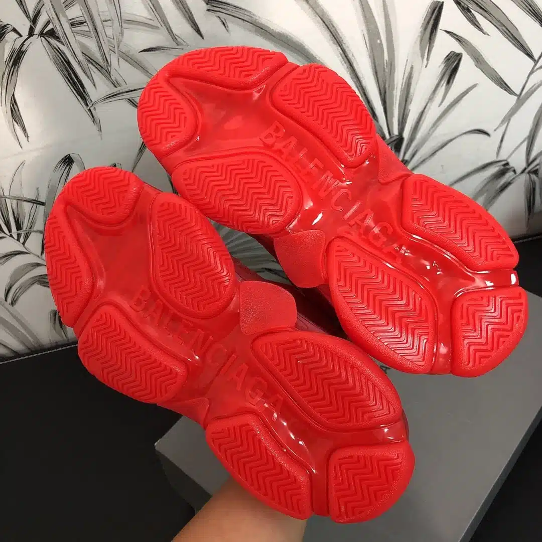RÉPLICA BALENCIAGA TRIPLE S CLEAR ROJAS - Imagen 2
