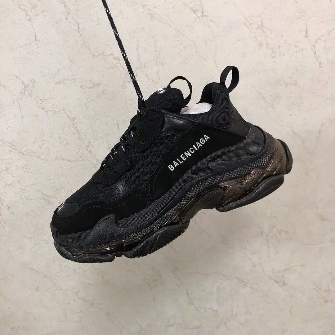 RÉPLICA BALENCIAGA TRIPLE S CLEAR NEGRAS - Imagen 5