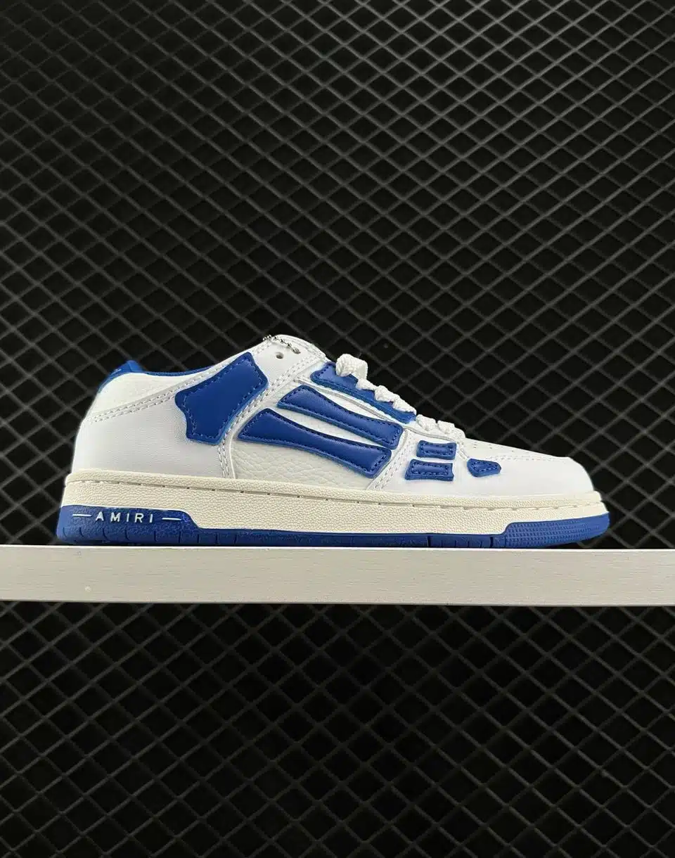 RÉPLICA AMIRI SKEL TOP LOW Blancas y Azules - Imagen 2