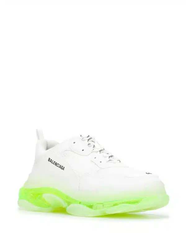 RÉPLICA BALENCIAGA TRIPLE S 'BLANCAS SUELA VERDE' - Imagen 2
