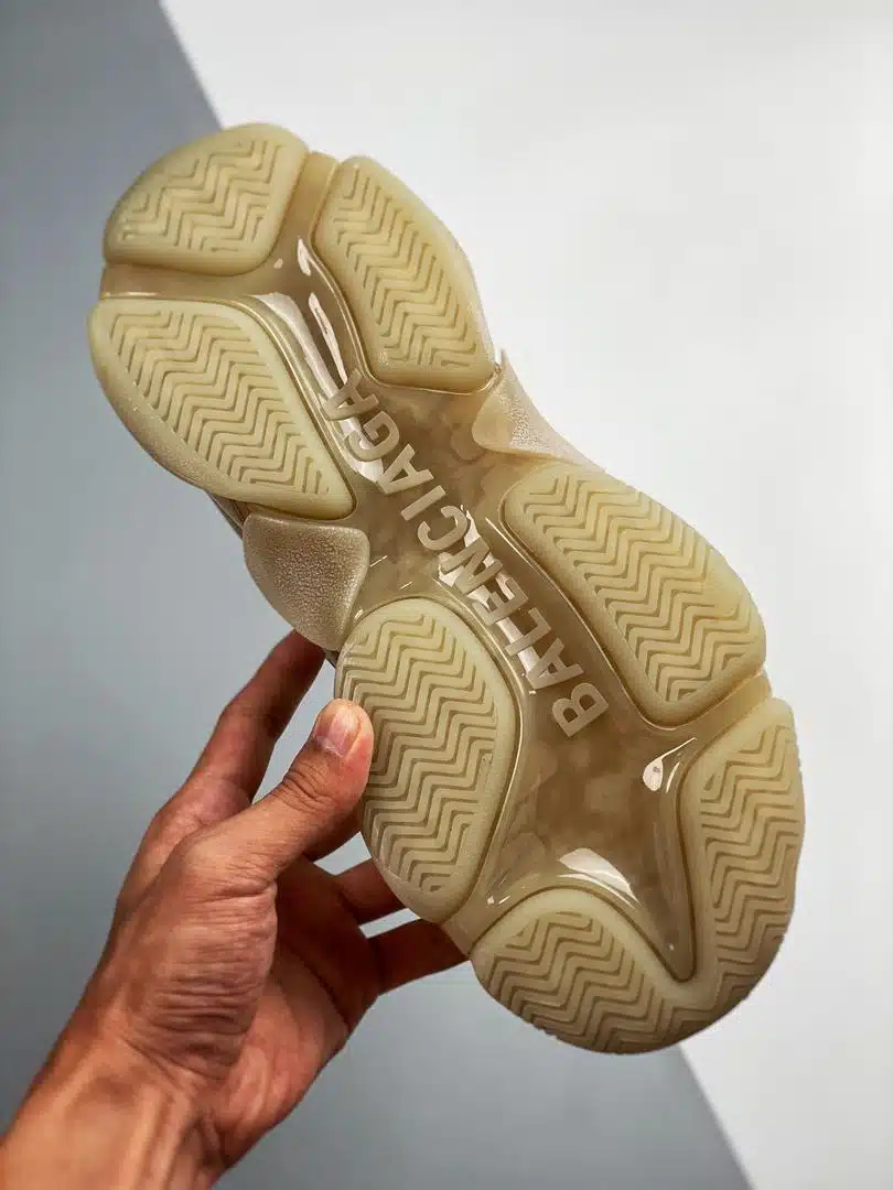 RÉPLICA BALENCIAGA TRIPLE S CLEAR SOLE 'OFF WHITE' - Imagen 5