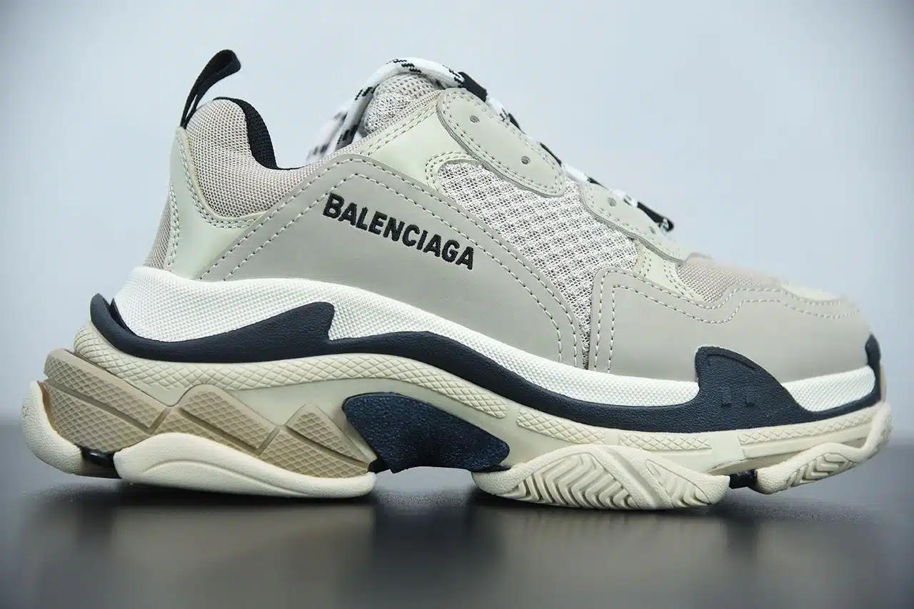 RÉPLICA BALENCIAGA TRIPLE S TRAINER «VANILLE» - Imagen 5