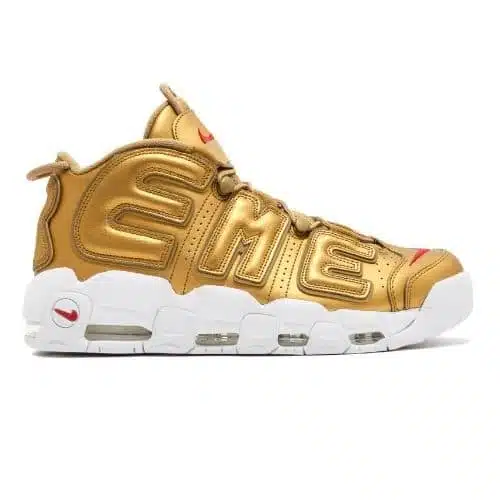 RÉPLICA SUPREME X AIR MORE UPTEMPO 'METALLIC GOLD'