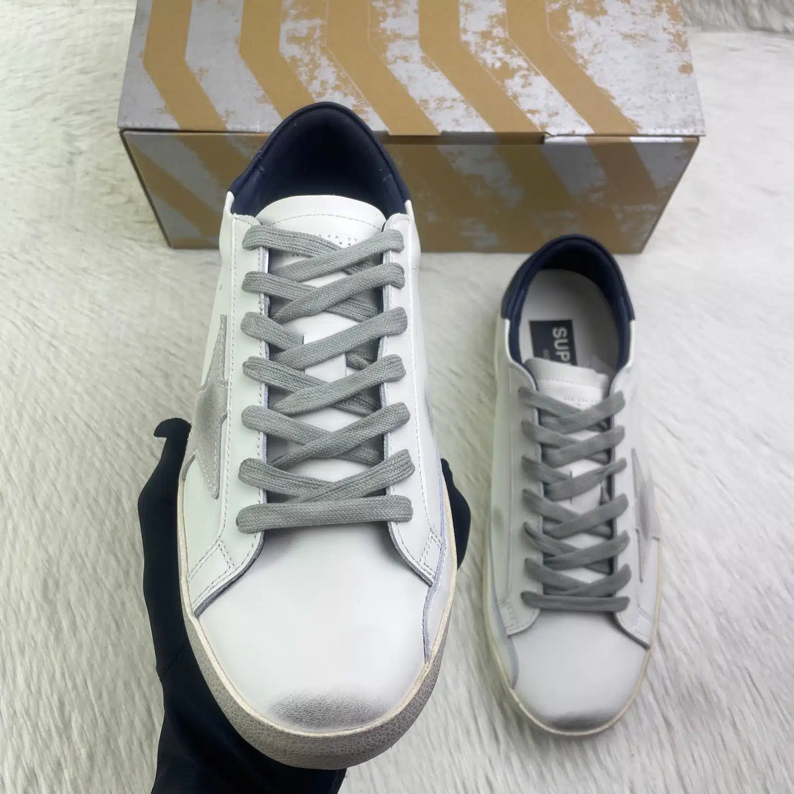 RÉPLICA GOLDEN GOOSE SUPER-STAR 'AZULES' - Imagen 4