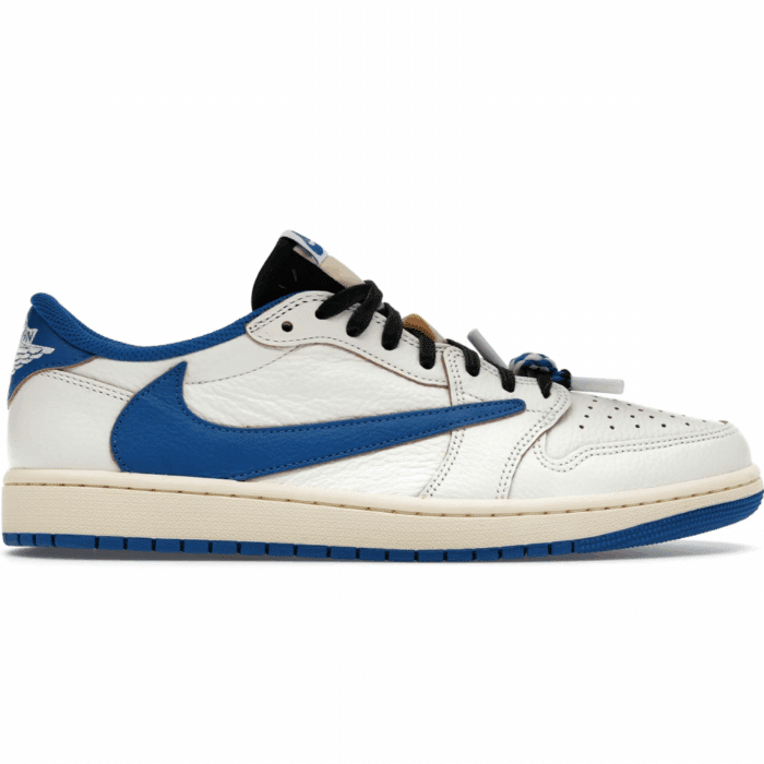 RÉPLICA JORDAN 1 RETRO LOW OG SP FRAGMENT X TRAVIS SCOTT SAIL 'MILITARY BLUE'