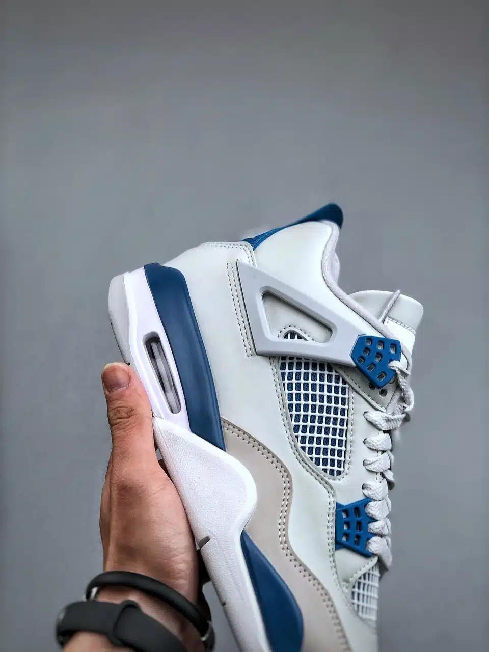RÉPLICA JORDAN 4 RETRO MILITARY BLUE (2024) - Imagen 6