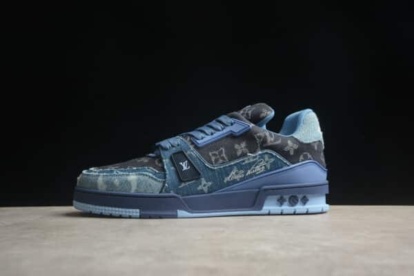 RÉPLICA LOUIS VUITTON LV TRAINER X NIGO 'AZULES' DENIM - Imagen 8