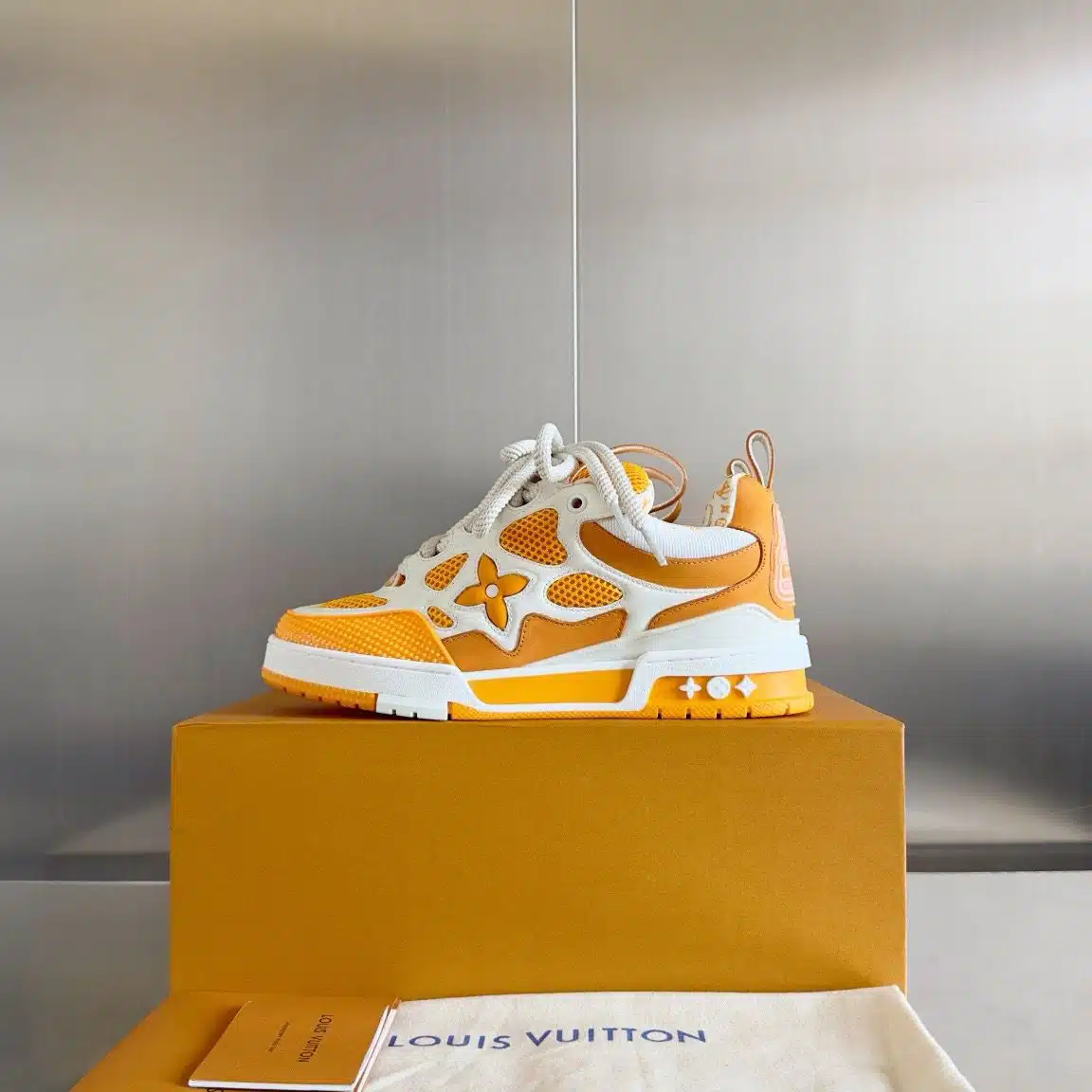 RÉPLICA LOUIS VUITTON SNEAK 'ORANGE' - Imagen 7