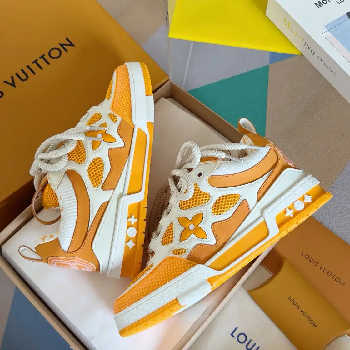 RÉPLICA LOUIS VUITTON SNEAK 'ORANGE' - Imagen 6
