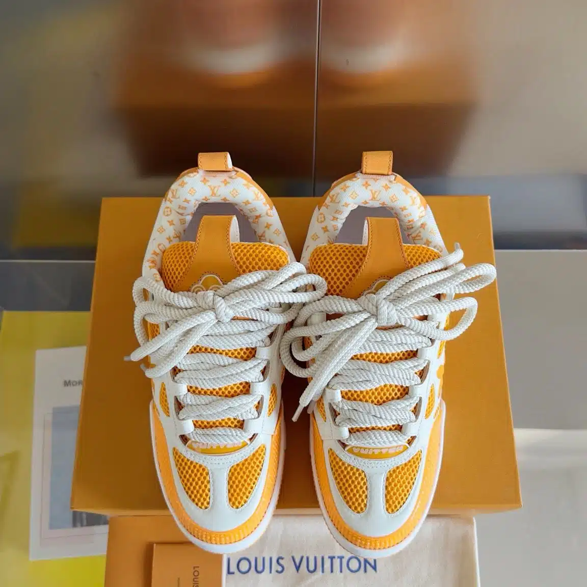 RÉPLICA LOUIS VUITTON SNEAK 'ORANGE' - Imagen 4