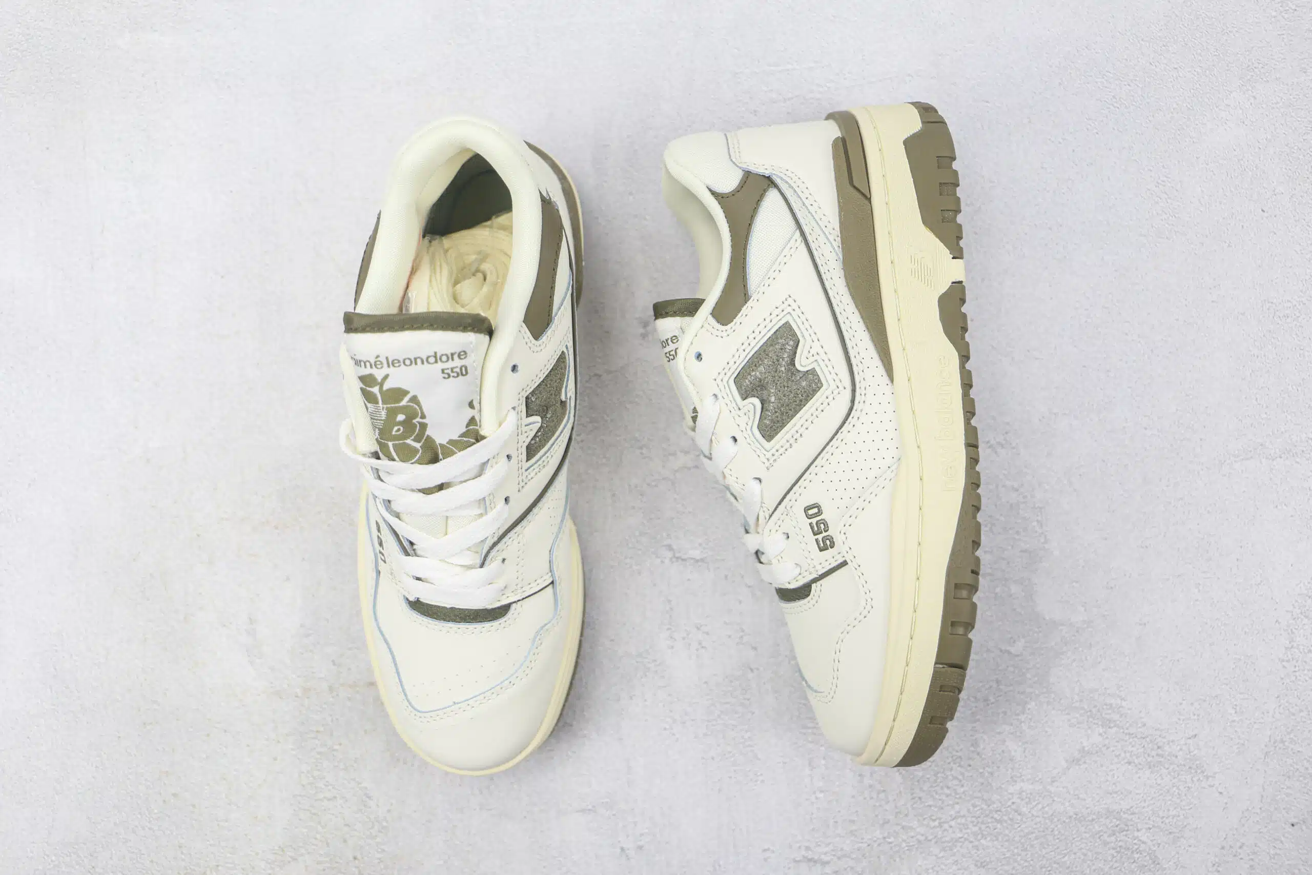 RÉPLICA NEW BALANCE 550 X AIMÉ LEON DORE 'OLIVE' - Imagen 3