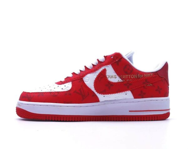 RÉPLICA LOUIS VUITTON X AIR FORCE 1 LOW 'WHITE COMET RED' - Imagen 4