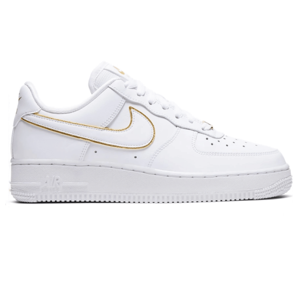 RÉPLICA NIKE AIR FORCE 1 WHITE GOLD LOGO