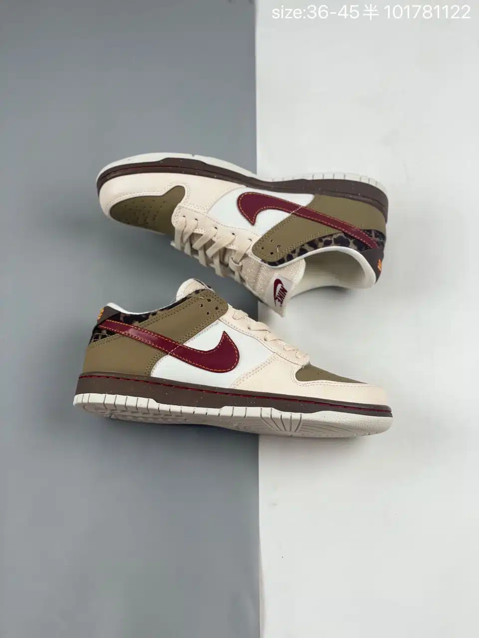 RÉPLICA DUNK LOW RETRO KHAKI TEAM 'RED PEARL WHITE' - Imagen 9