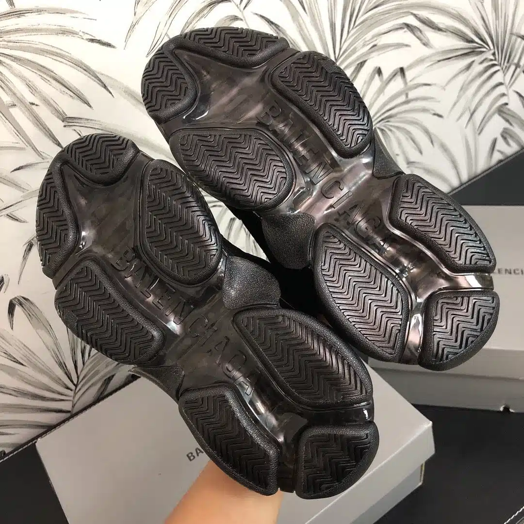 RÉPLICA BALENCIAGA TRIPLE S CLEAR NEGRAS - Imagen 2